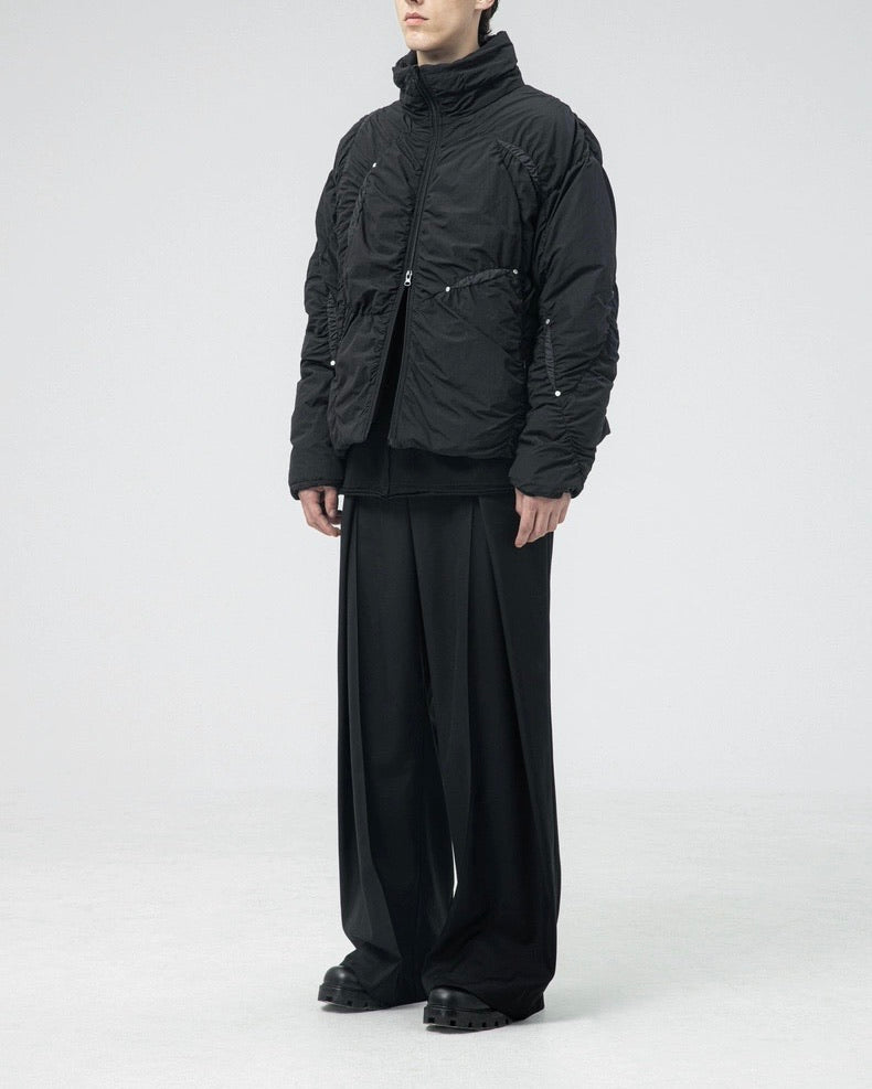 Curved Panel Cotton Coat koku0095