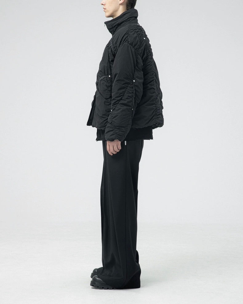 Curved Panel Cotton Coat koku0095