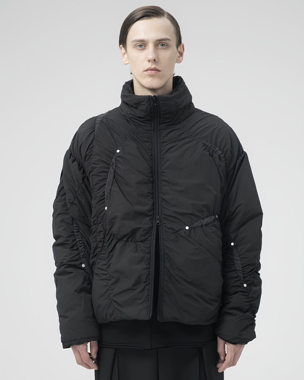 Curved Panel Cotton Coat koku0095