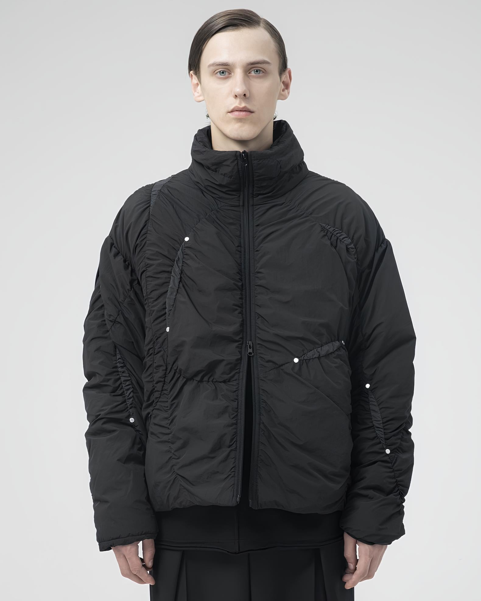 Curved Panel Cotton Coat koku0095