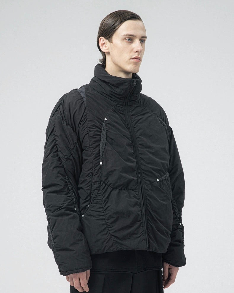 Curved Panel Cotton Coat koku0095