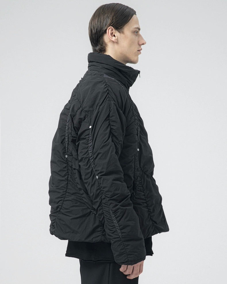 Curved Panel Cotton Coat koku0095