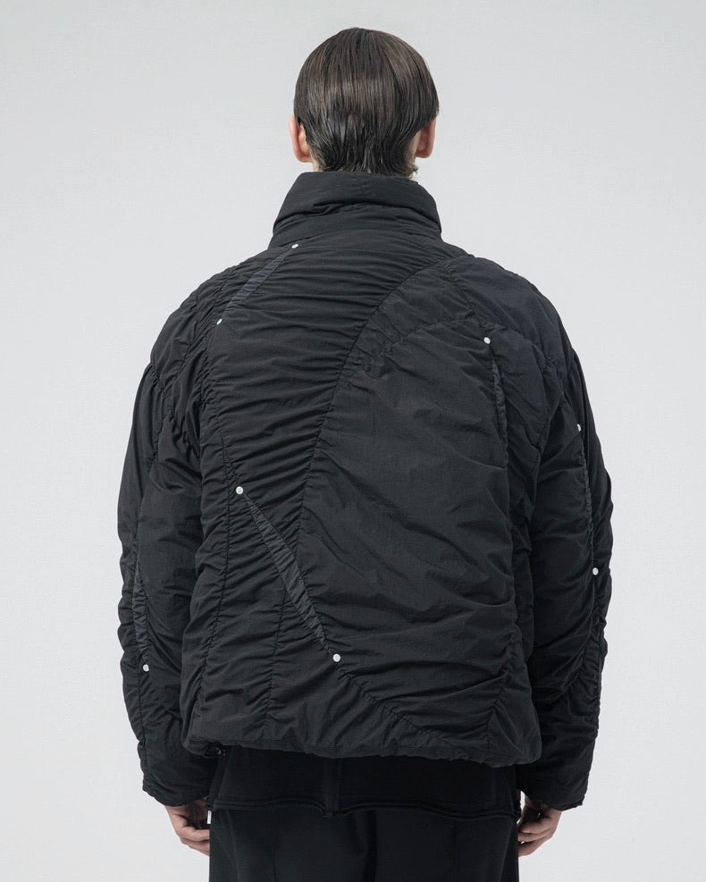 Curved Panel Cotton Coat koku0095