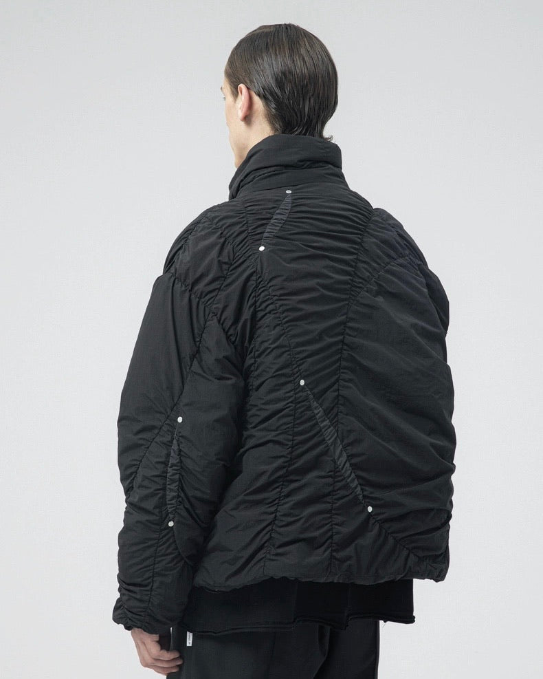 Curved Panel Cotton Coat koku0095