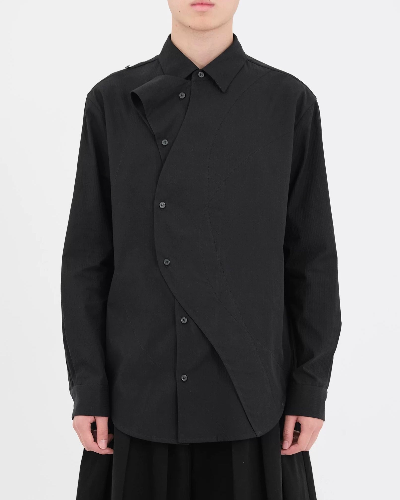 Double Placket Structured Shirt koku0101