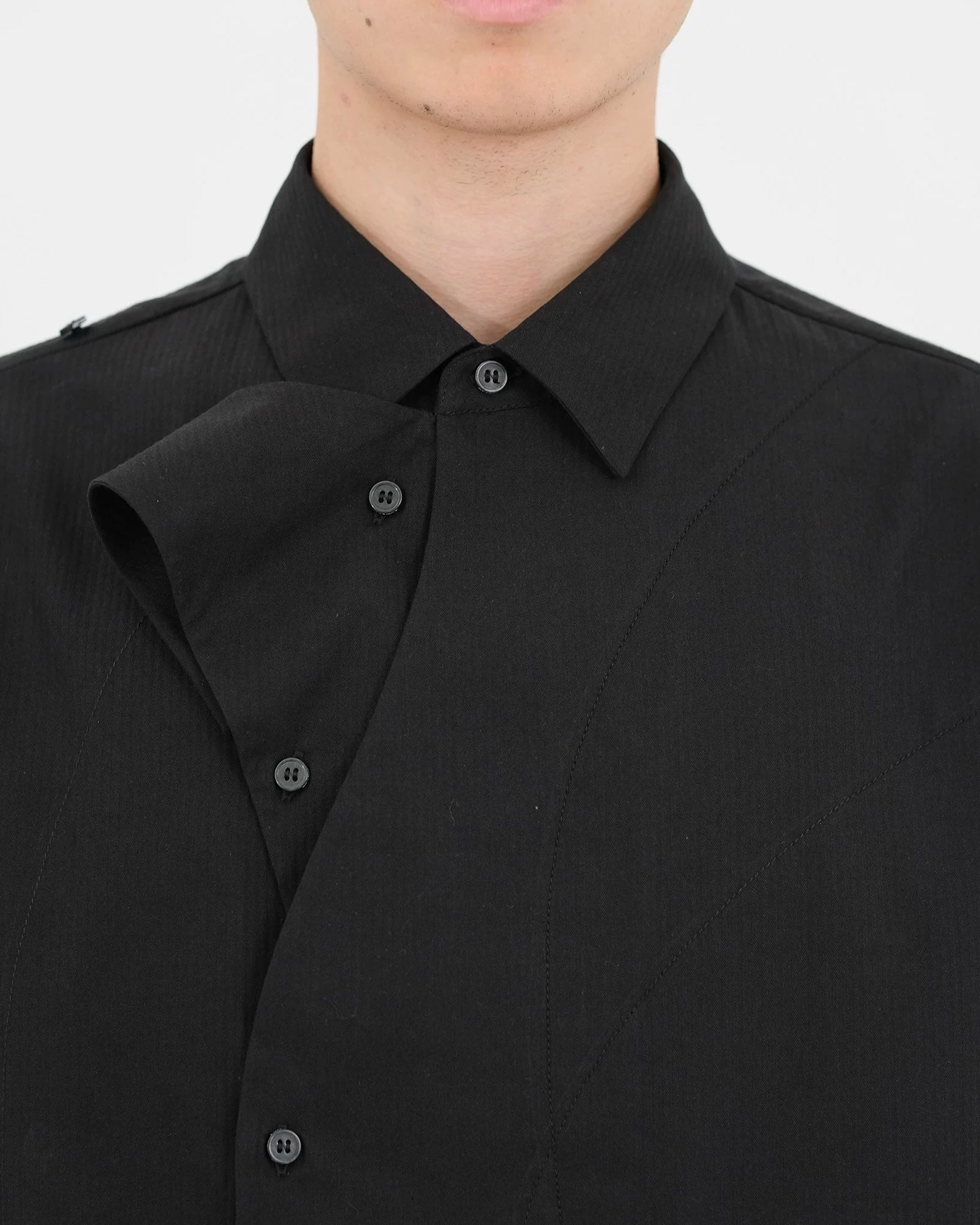 Double Placket Structured Shirt koku0101