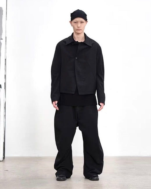 Short Curved Sleeve Lapel Jacket koku0103