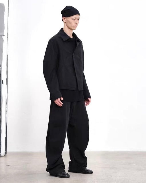 Short Curved Sleeve Lapel Jacket koku0103