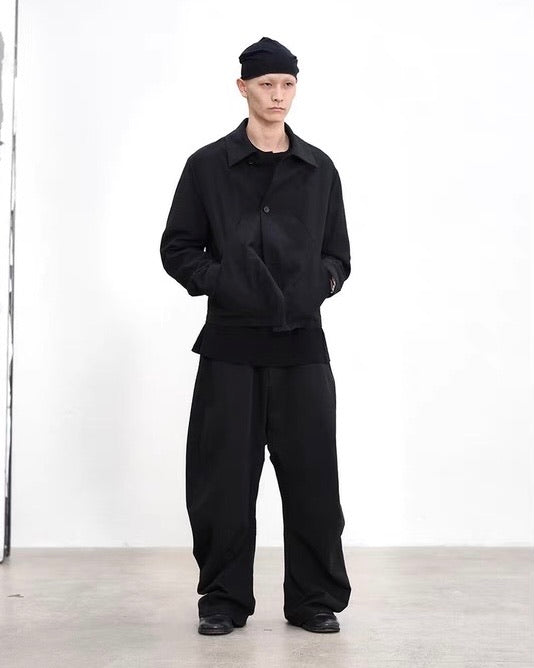 Short Curved Sleeve Lapel Jacket koku0103