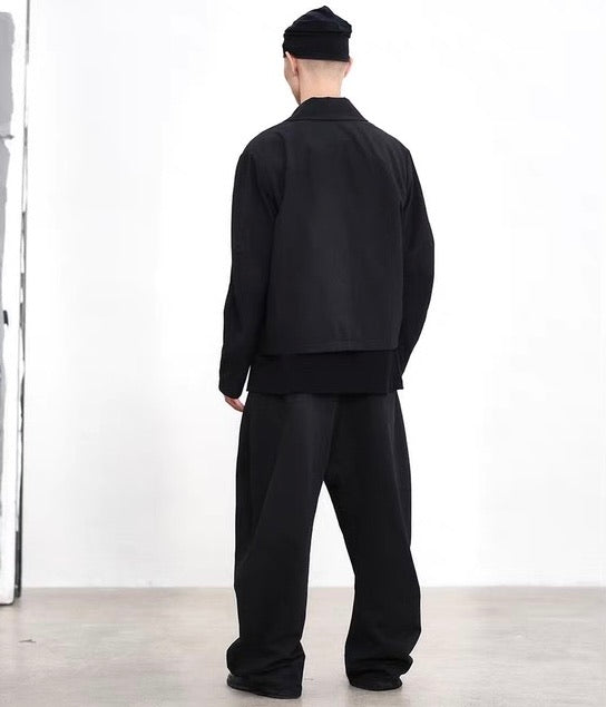 Short Curved Sleeve Lapel Jacket koku0103