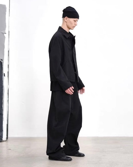 Short Curved Sleeve Lapel Jacket koku0103