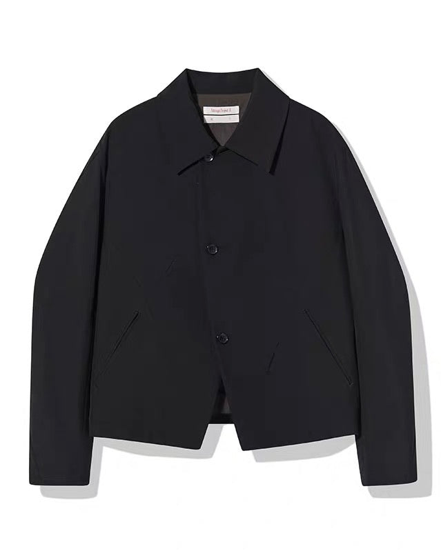 Short Curved Sleeve Lapel Jacket koku0103