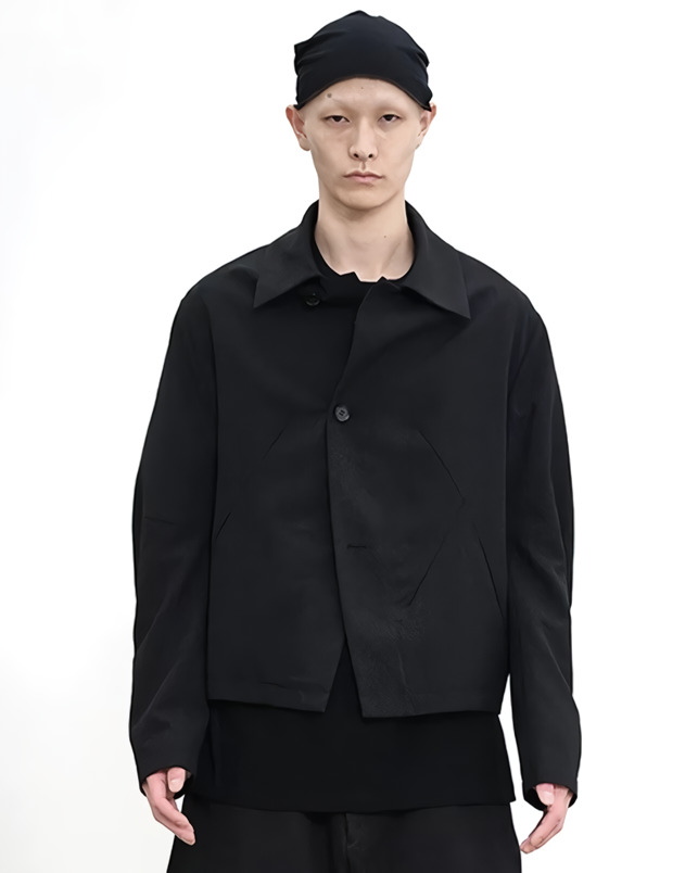 Short Curved Sleeve Lapel Jacket koku0103