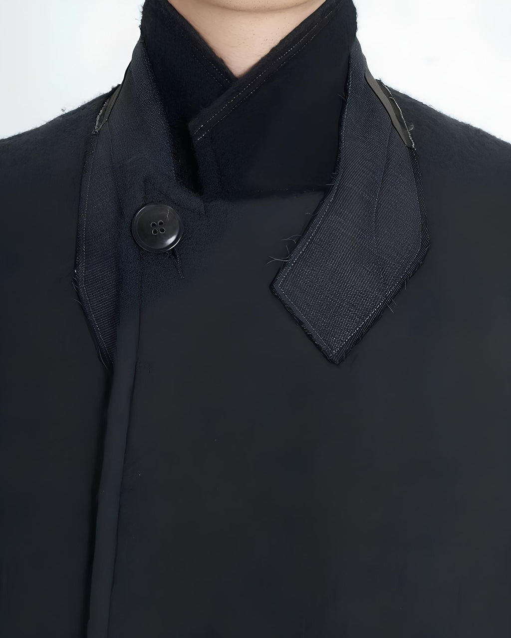 Layered Collar Wool Coat koku0104