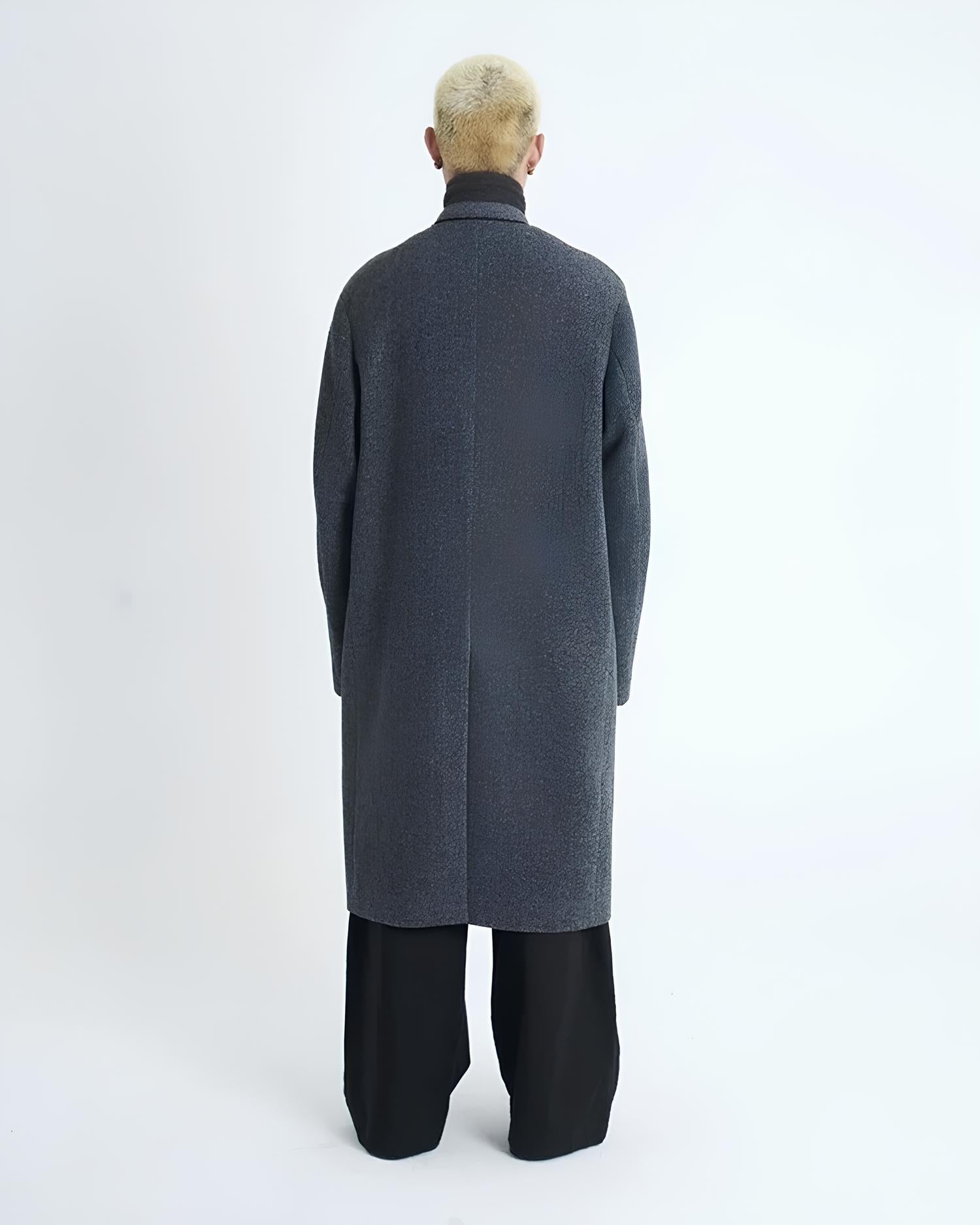 Layered Collar Wool Coat koku0104