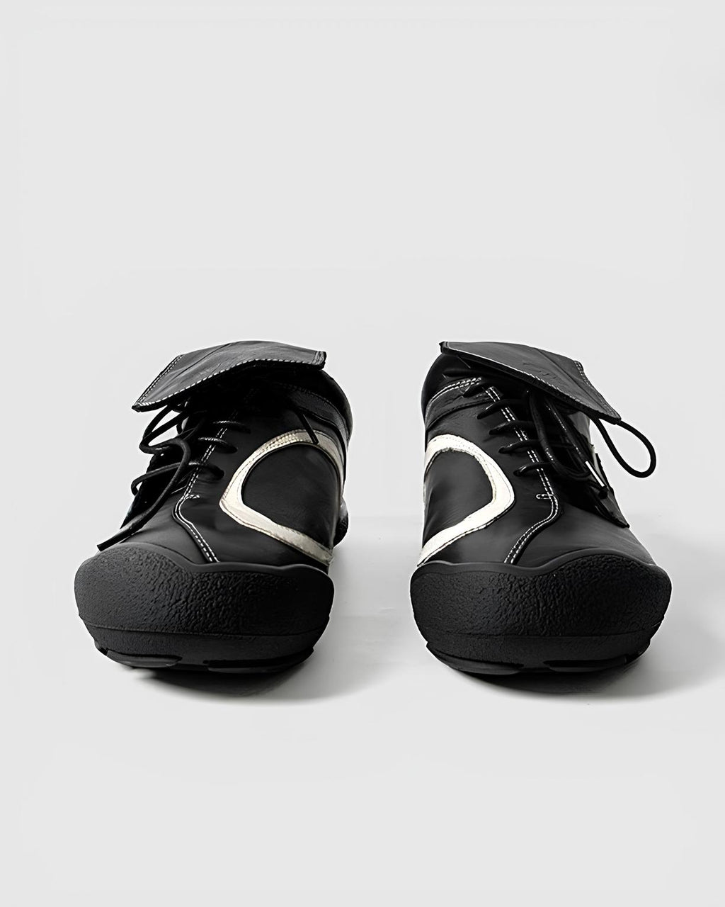 Asymmetric Leather Trace Shoes koku0106