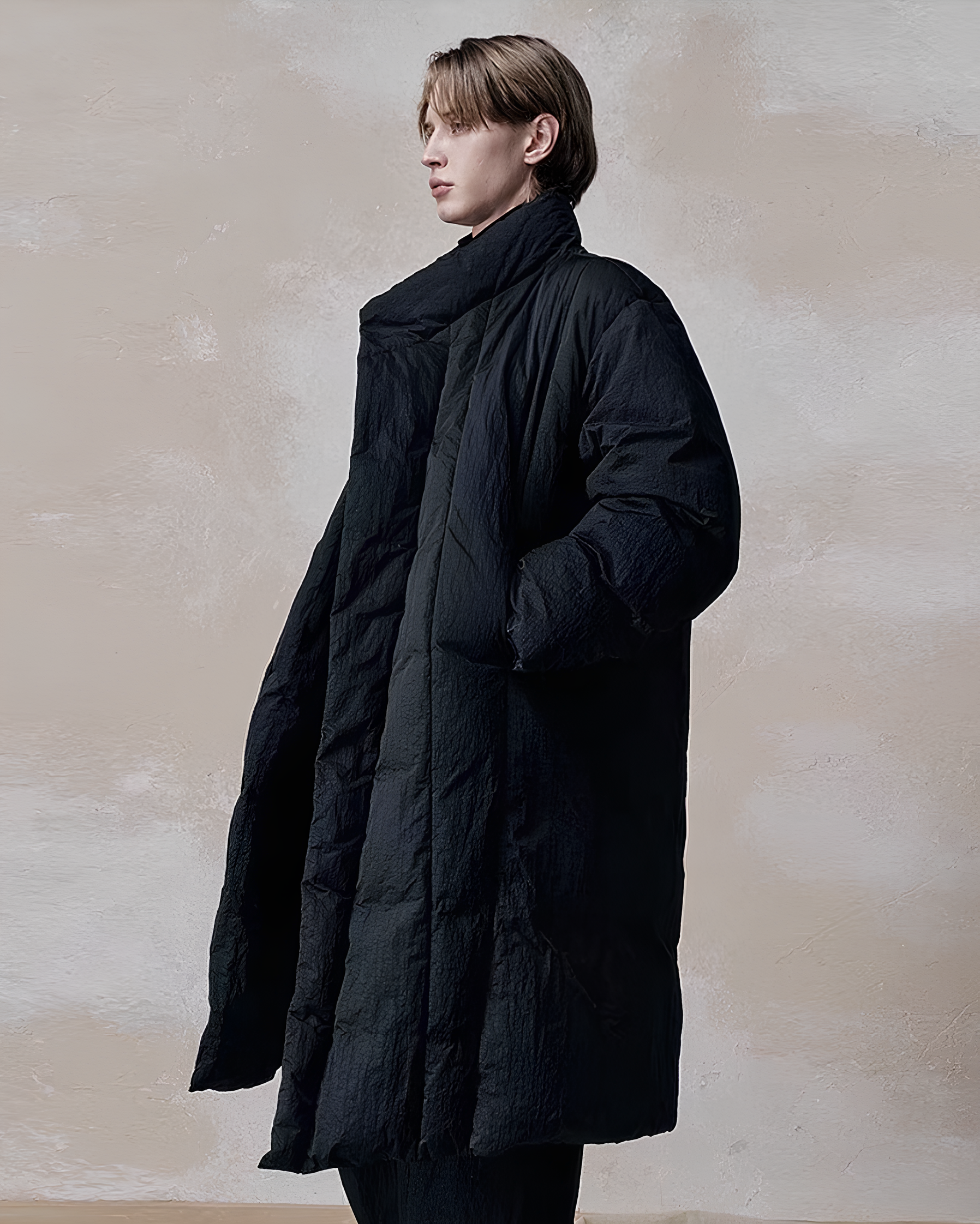 Textured Oversized Down Coat koku0110