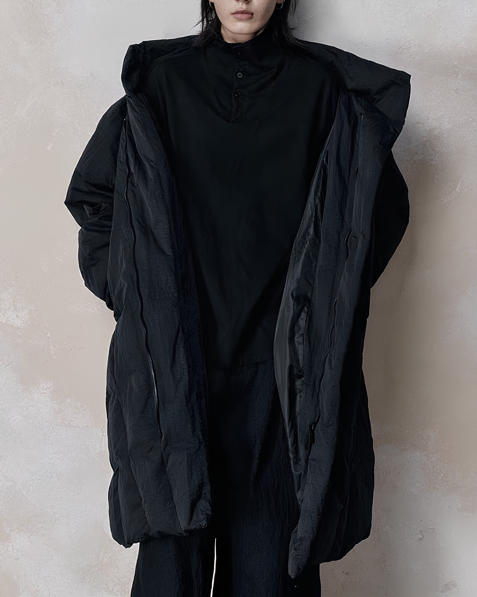 Textured Oversized Down Coat koku0110