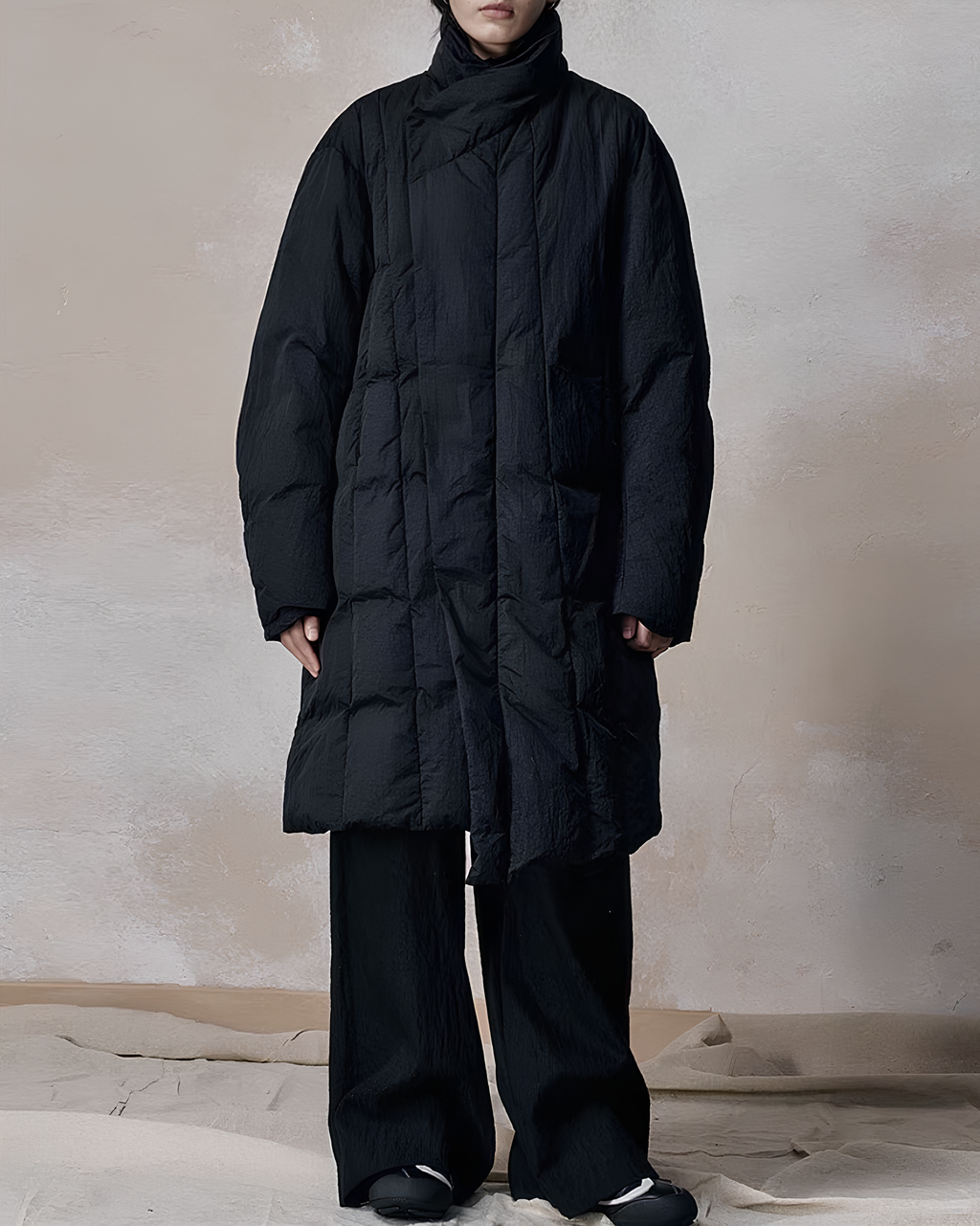 Textured Oversized Down Coat koku0110