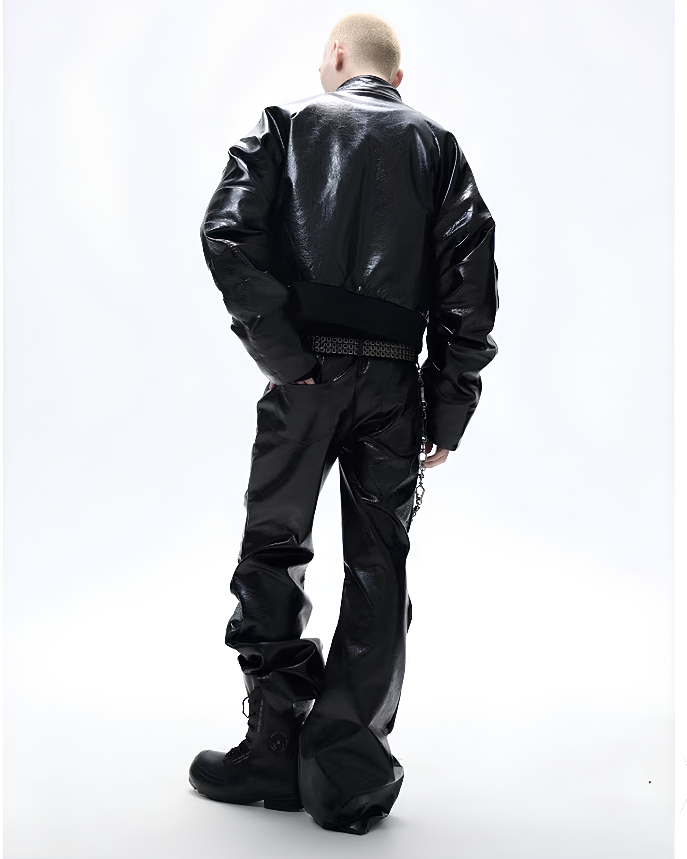 Glossed Structured Cropped Jacket koku0116