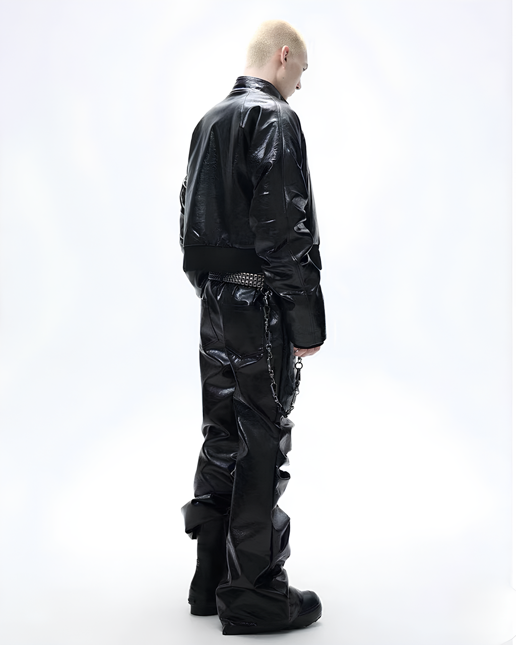 Glossed Structured Cropped Jacket koku0116