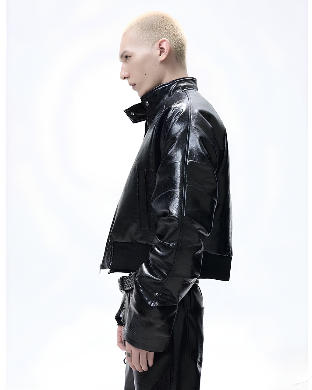 Glossed Structured Cropped Jacket koku0116