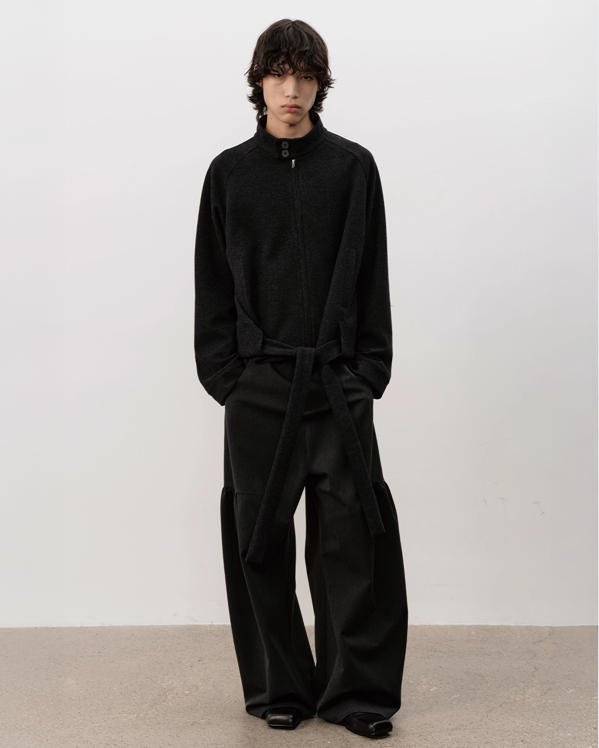 Laced Square-Toe Dress Shoes koku0087