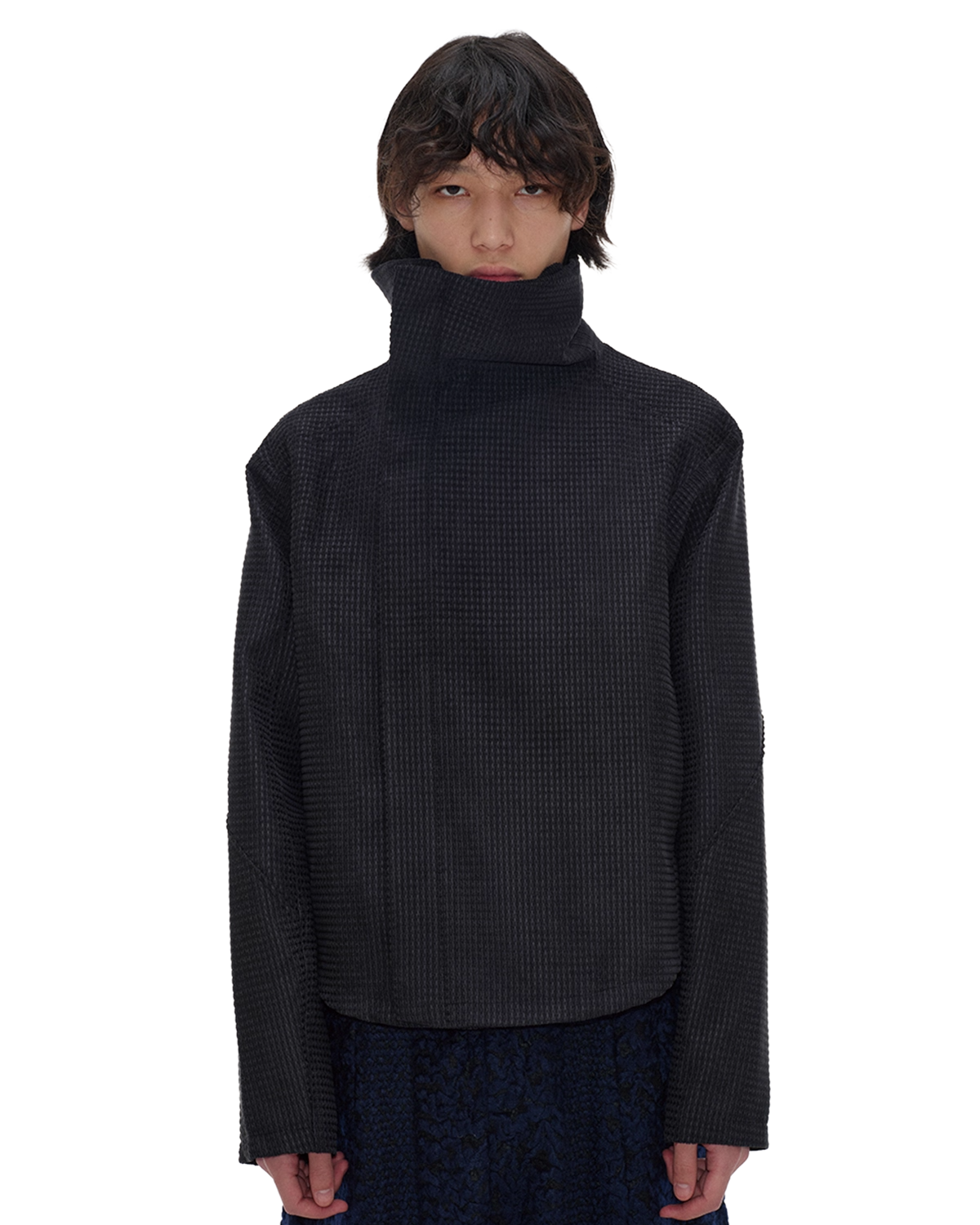 Asymmetric Zip Lapel Jacket koku0092