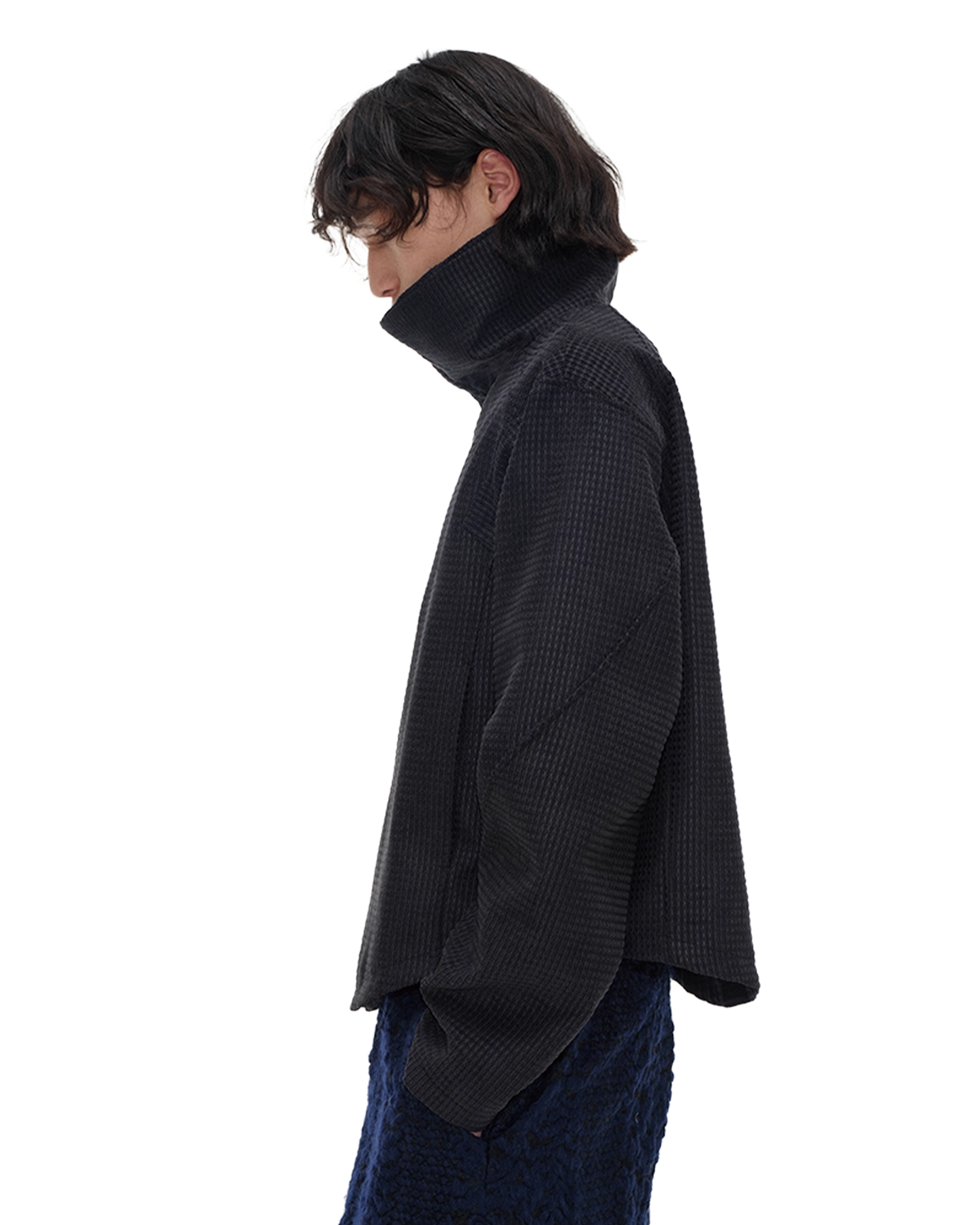 Asymmetric Zip Lapel Jacket koku0092