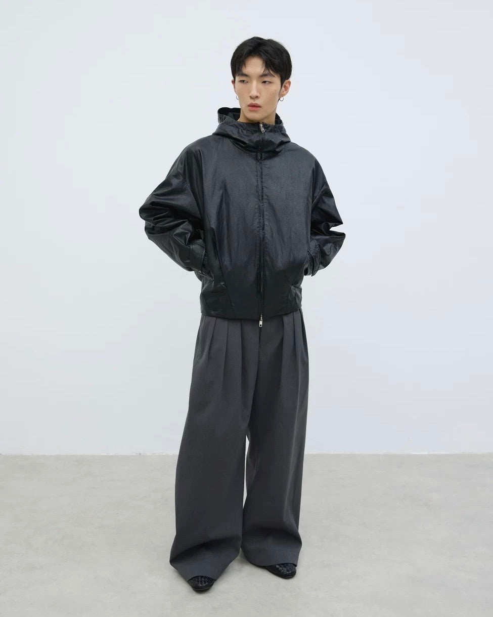 Yausye Zip-up Hooded Blouson koku0027