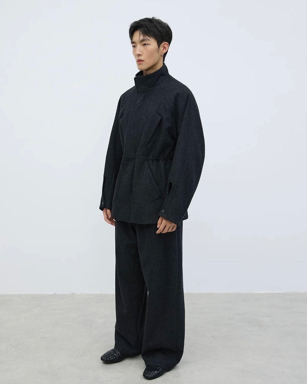 Yausye Wool Straight Pleated Pants koku0029