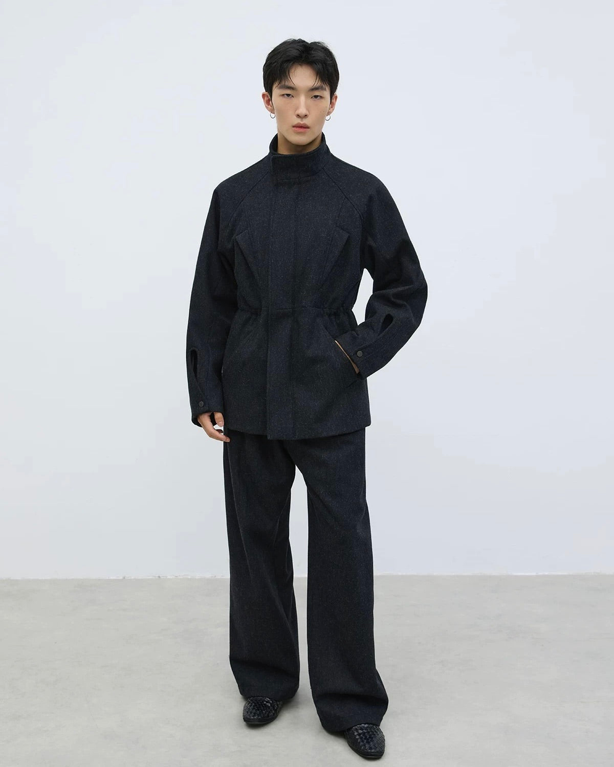 Yausye Wool Straight Pleated Pants koku0029