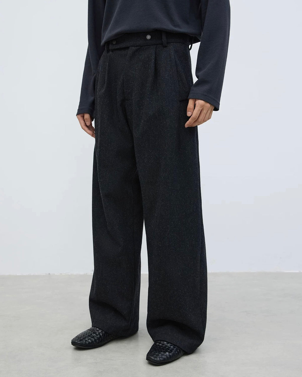 Yausye Wool Straight Pleated Pants koku0029