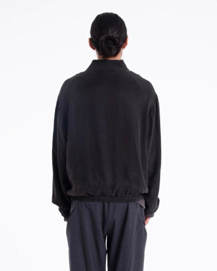 Structured Cupro Zip Blouson koku0031