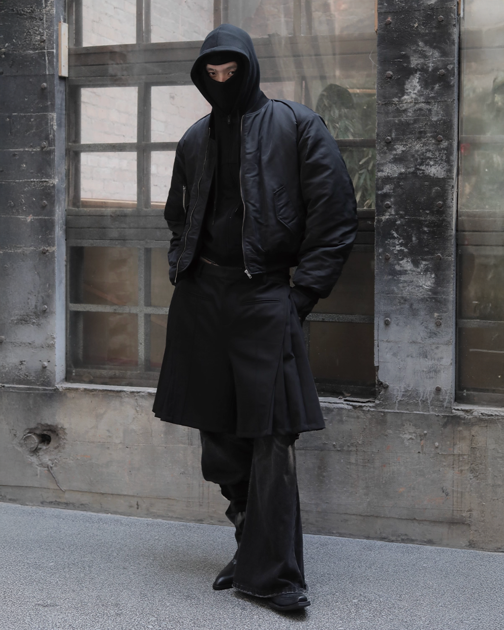Shoulder Tucked Bomber Jacket koku0111