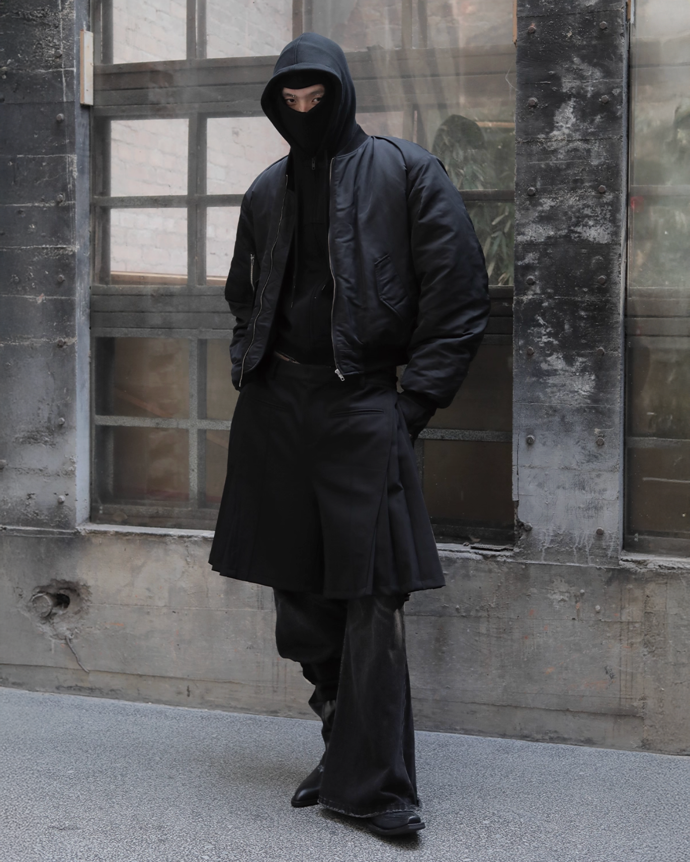 Shoulder Tucked Bomber Jacket koku0111