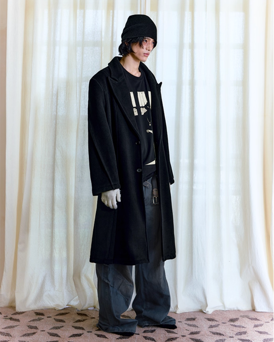 Wool Long Chester Coat koku0112