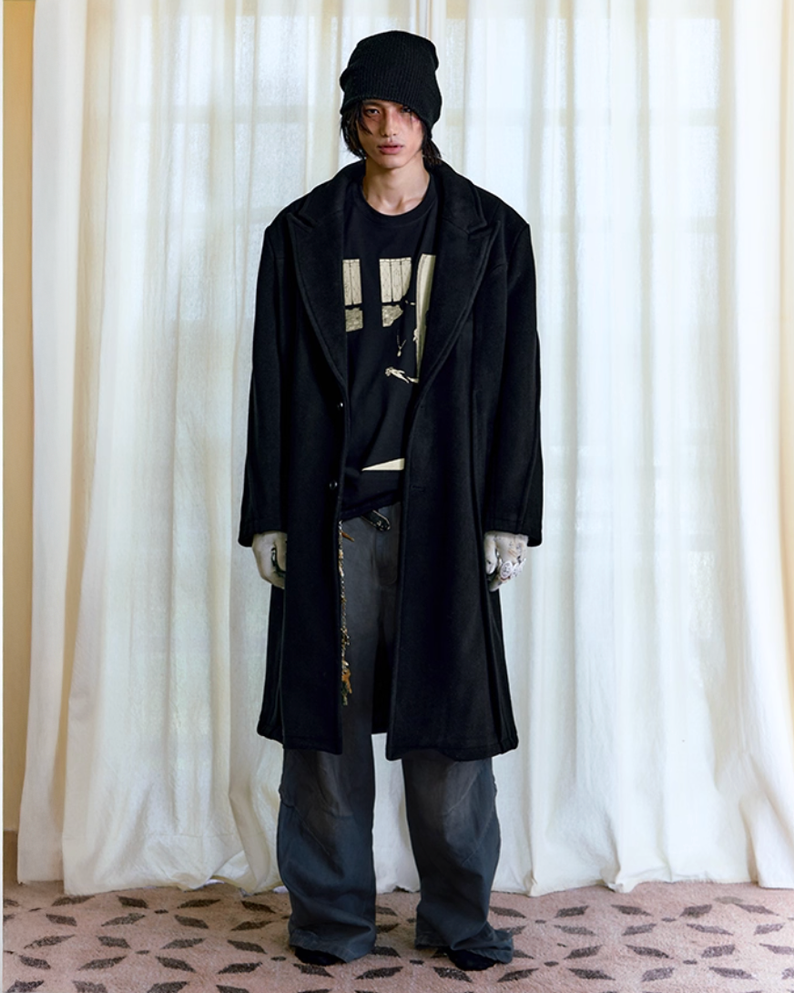 Wool Long Chester Coat koku0112