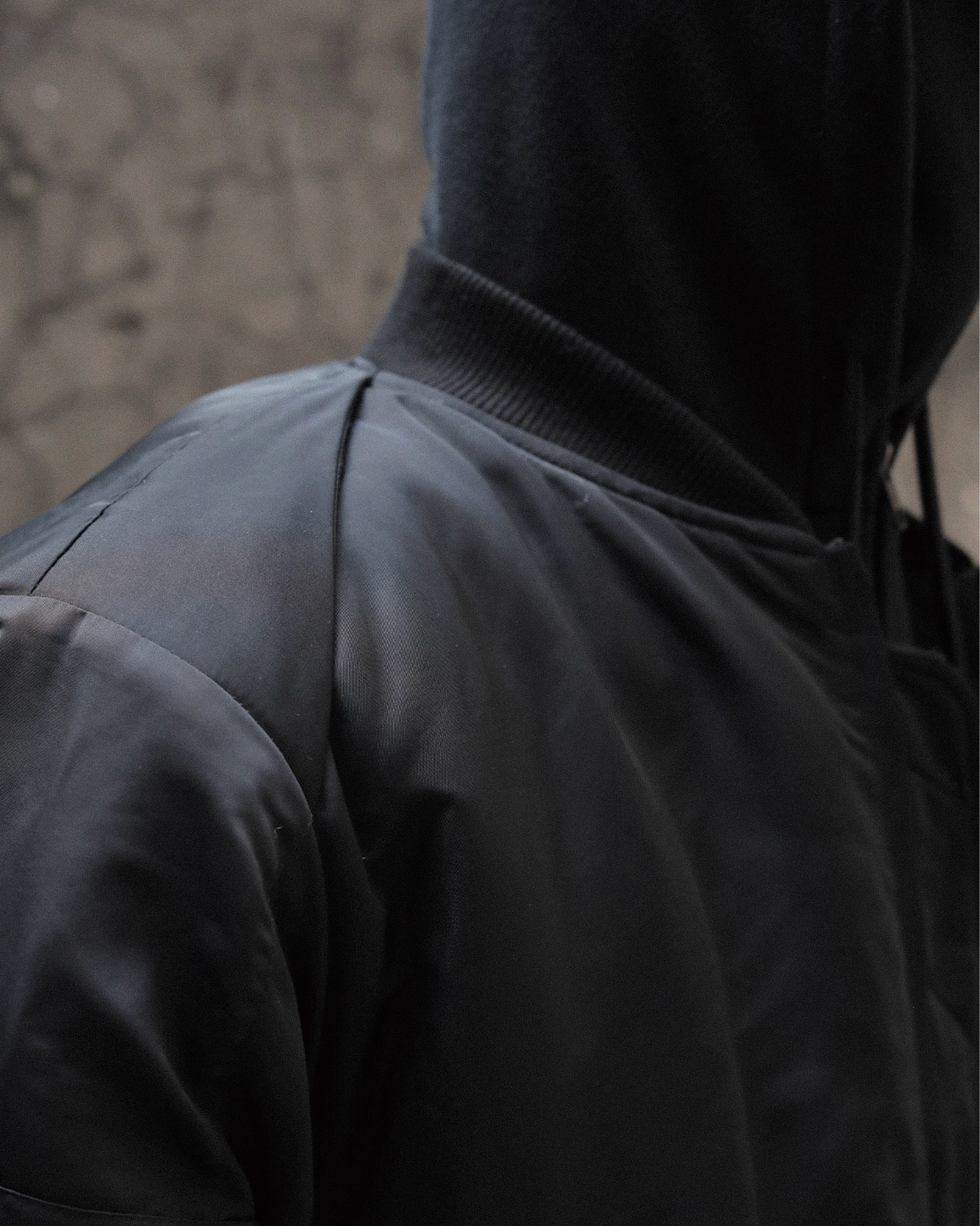 Shoulder Tucked Bomber Jacket koku0111