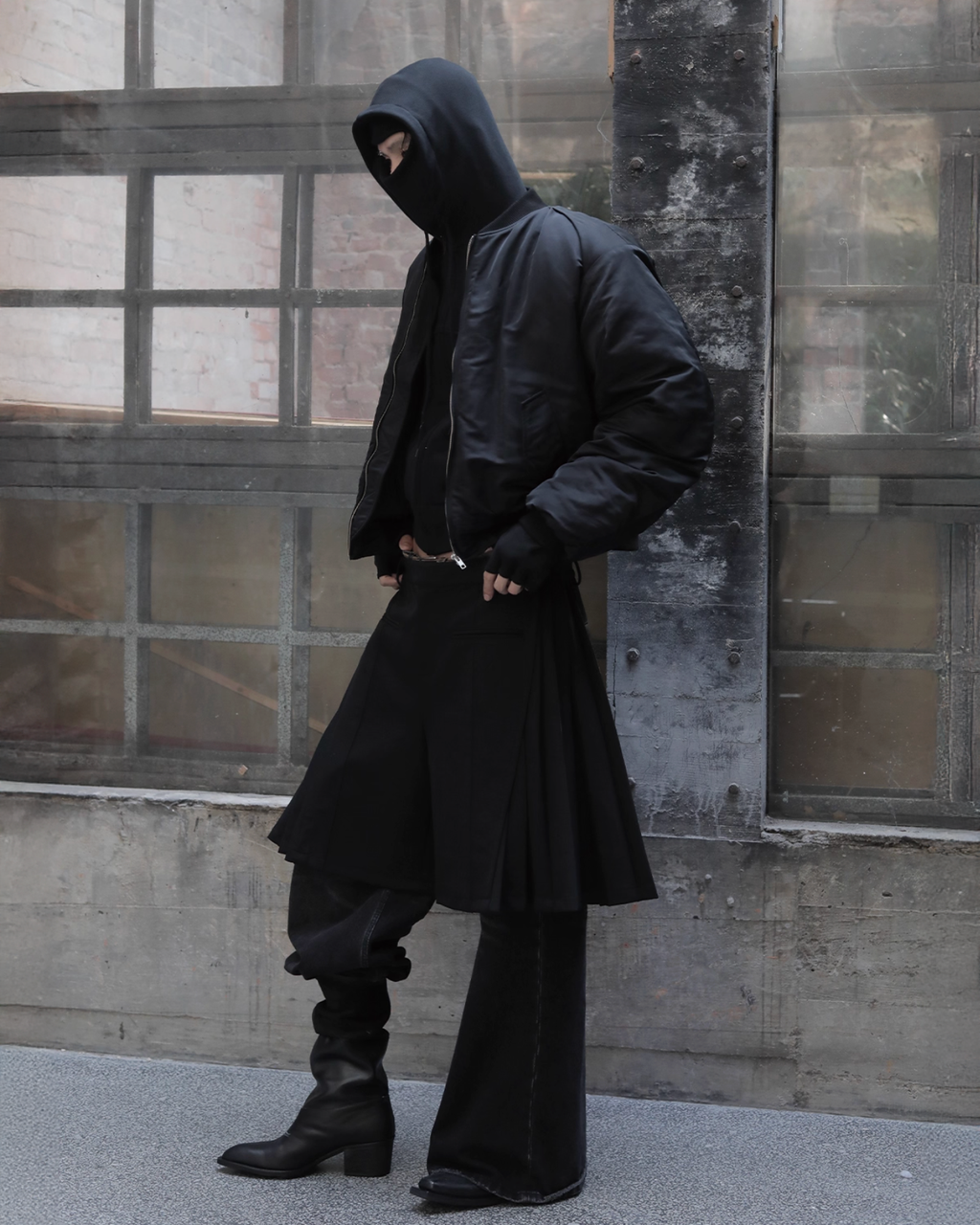 Shoulder Tucked Bomber Jacket koku0111