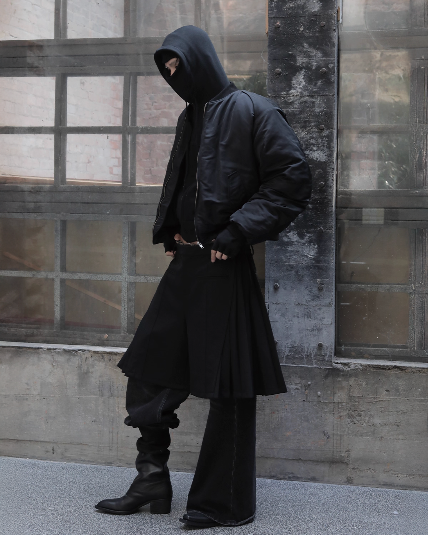 Shoulder Tucked Bomber Jacket koku0111
