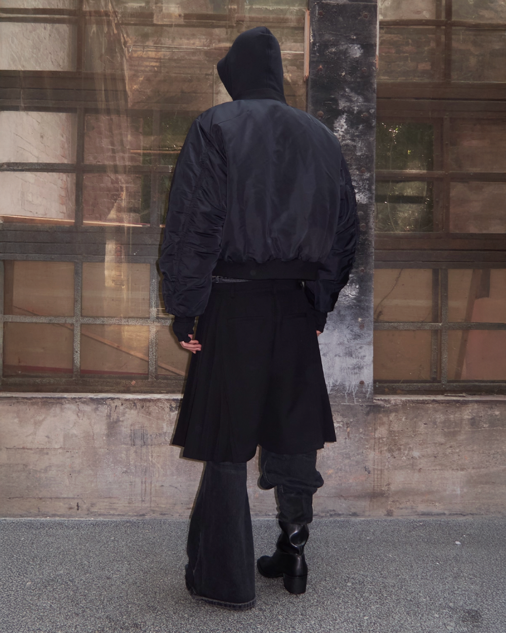 Shoulder Tucked Bomber Jacket koku0111