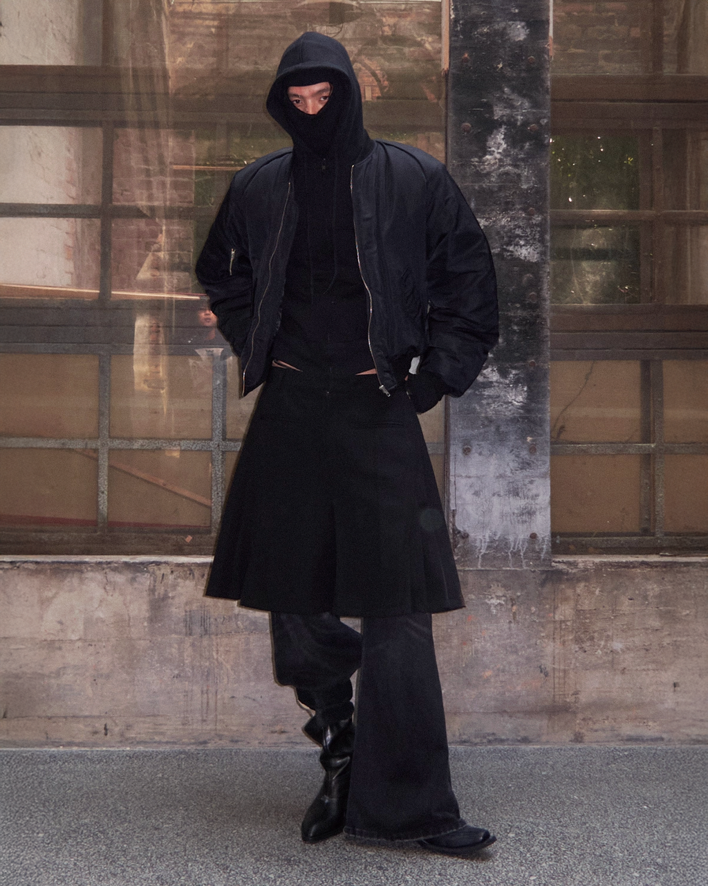 Shoulder Tucked Bomber Jacket koku0111
