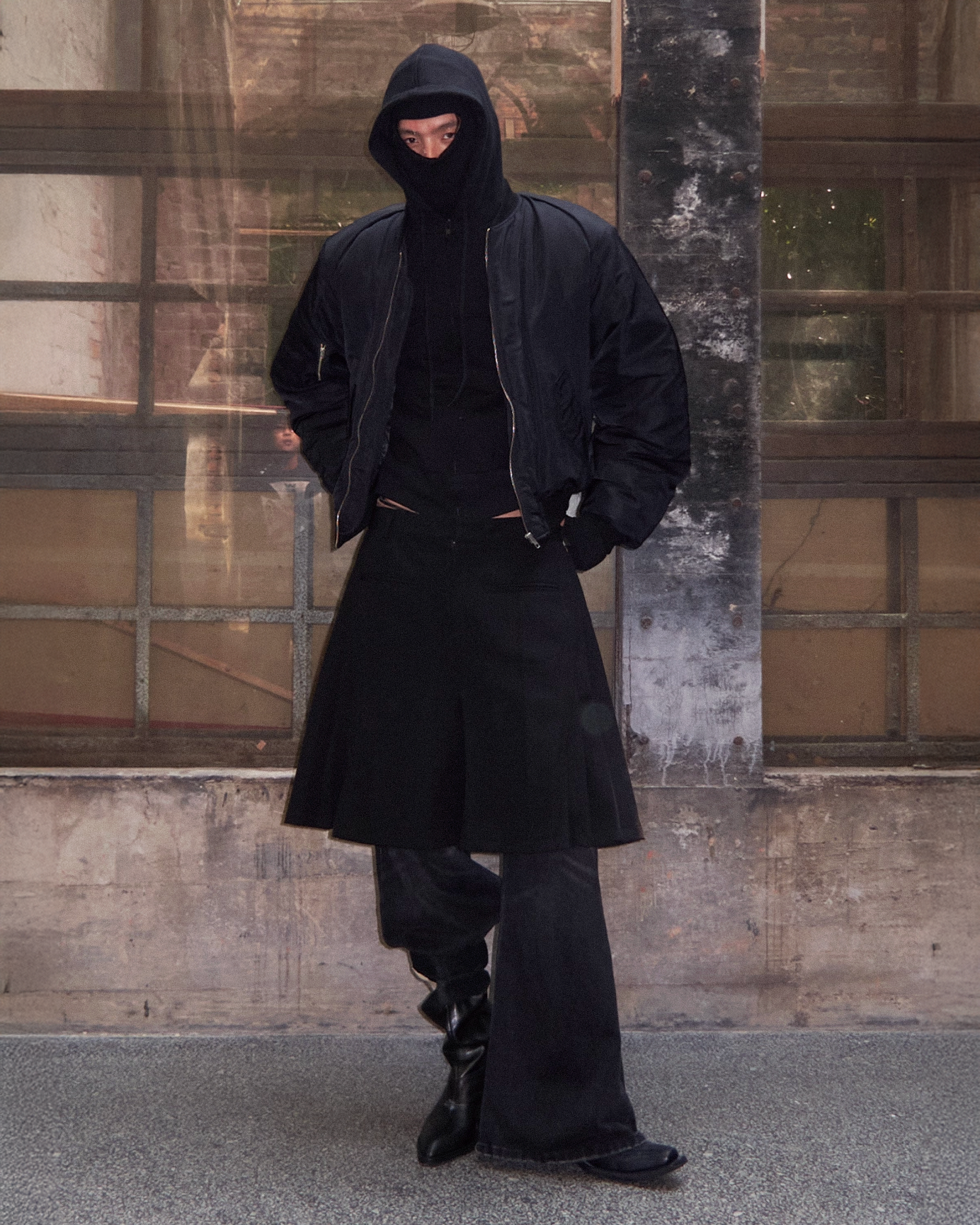 Shoulder Tucked Bomber Jacket koku0111